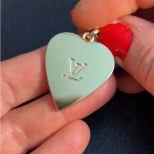 Stamped Louis Vuitton Gold Heart Charm